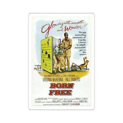 Born Free 1966 Movie Poster STICKER Vinyl Die-Cut Decal 2 Inch - The Sticker Space