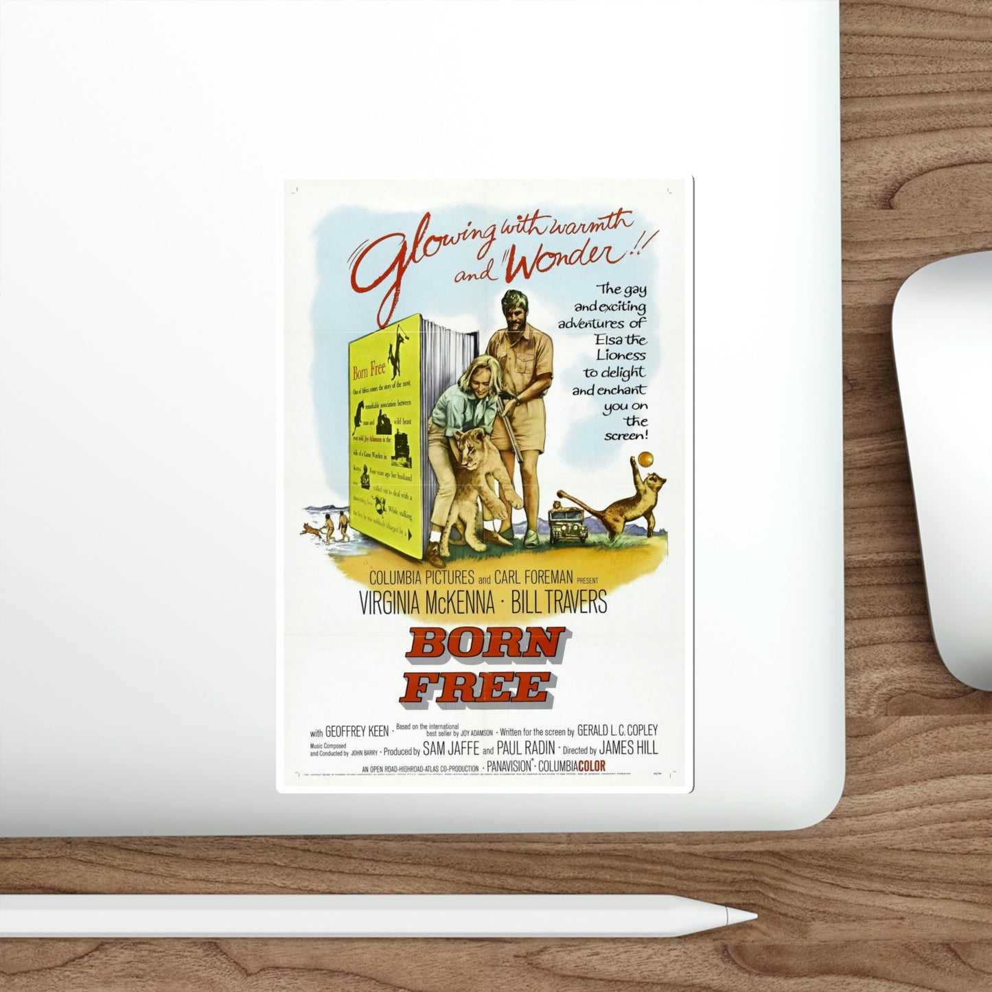 Born Free 1966 Movie Poster STICKER Vinyl Die-Cut Decal-The Sticker Space