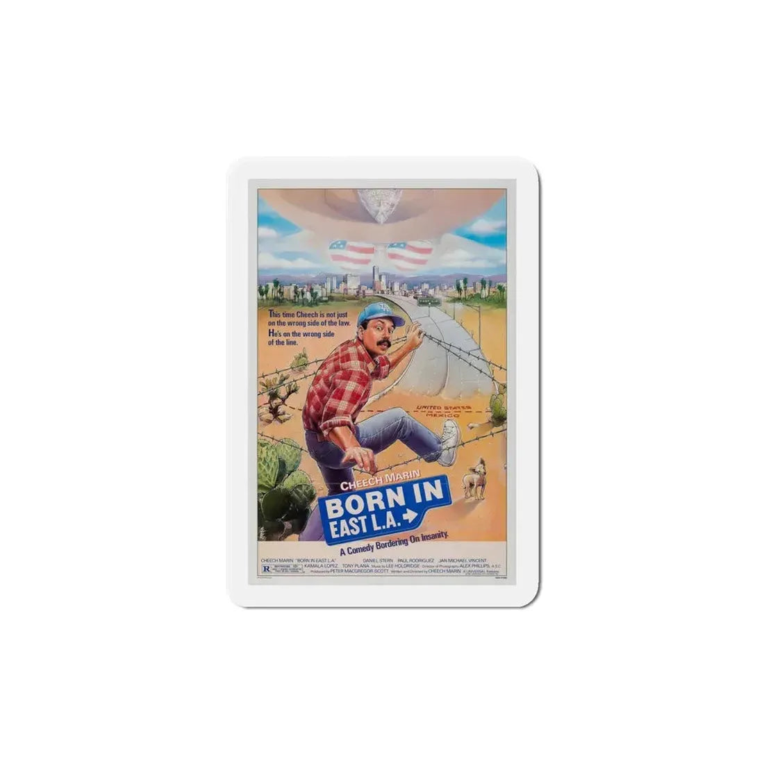 Born in East LA 1987 Movie Poster Refrigerator Magnet 6 Inch - The Sticker Space