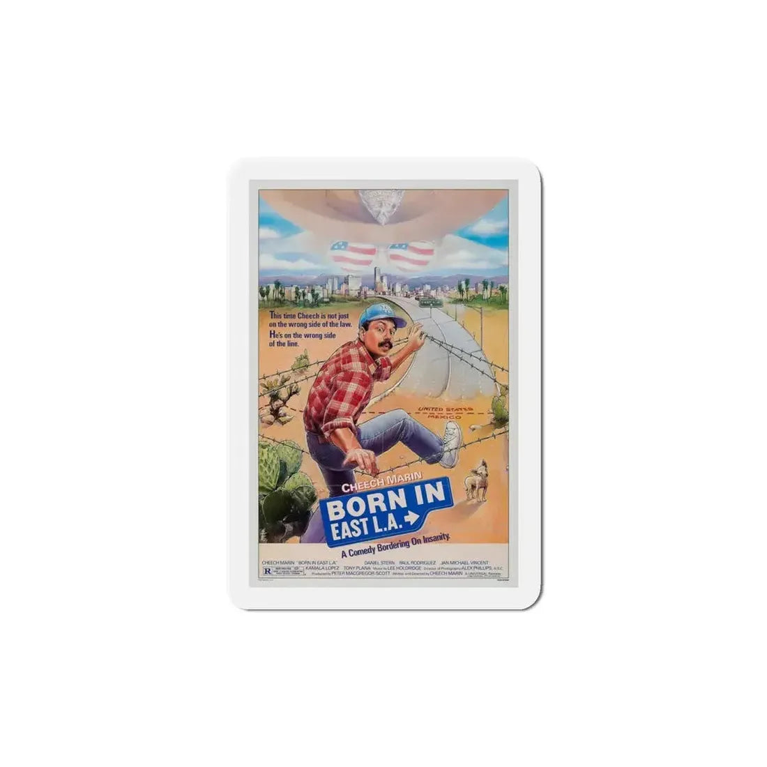 Born in East LA 1987 Movie Poster Refrigerator Magnet - The Sticker Space