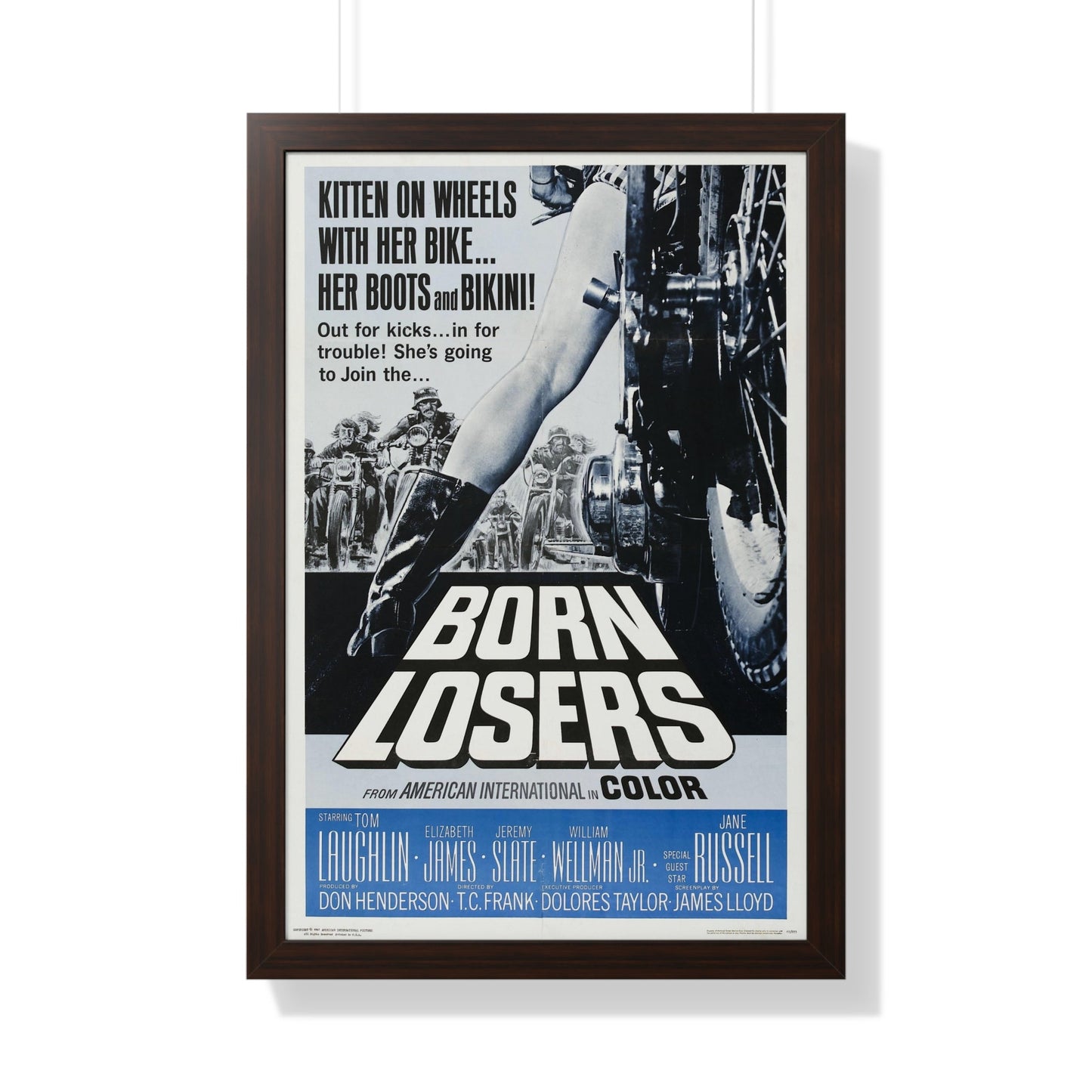 BORN LOSERS 1967 - Framed Movie Poster-20" x 30"-The Sticker Space