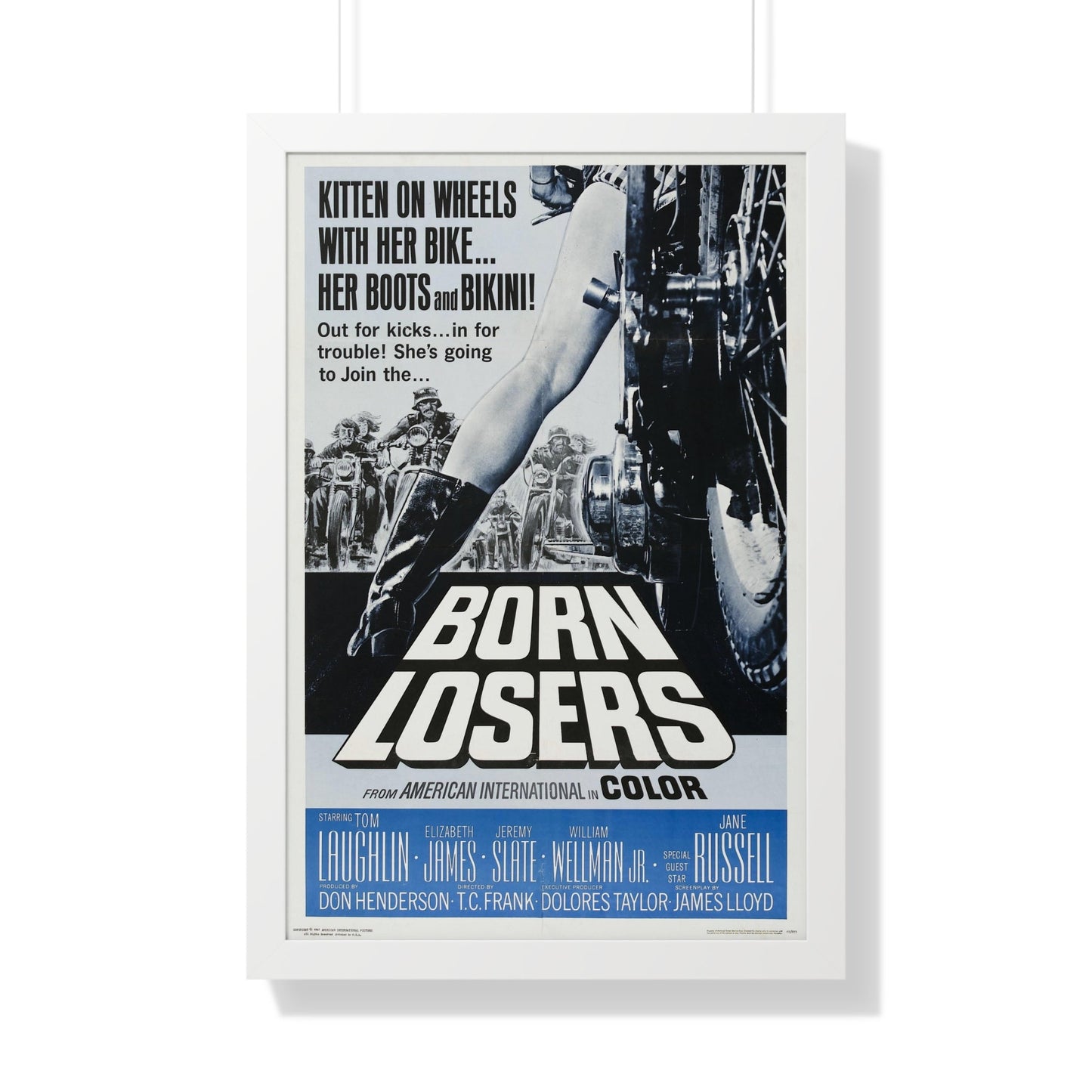 BORN LOSERS 1967 - Framed Movie Poster-20" x 30"-The Sticker Space