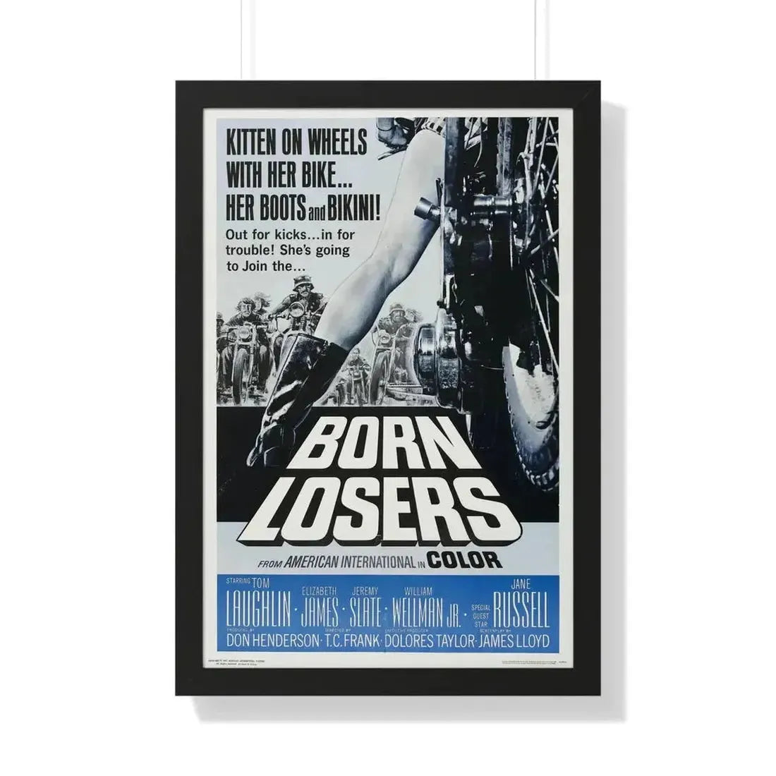 BORN LOSERS 1967 - Framed Movie Poster - The Sticker Space