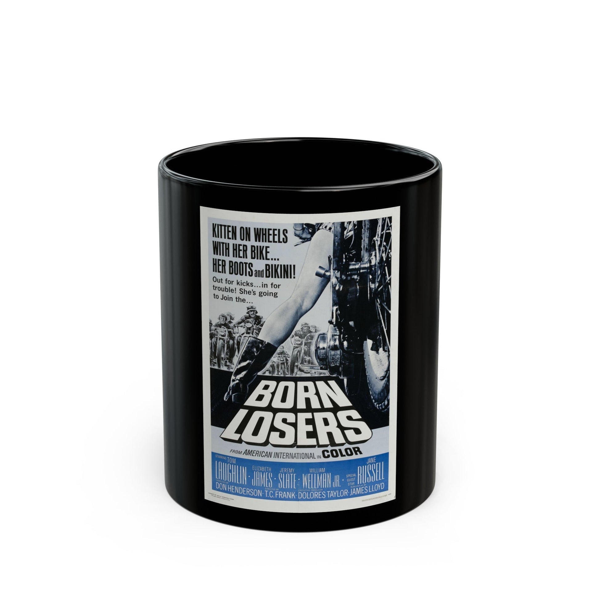 BORN LOSERS 1967 Movie Poster - Black Coffee Mug-11oz-The Sticker Space