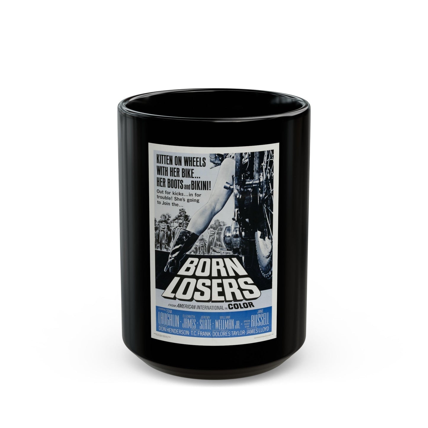 BORN LOSERS 1967 Movie Poster - Black Coffee Mug-15oz-The Sticker Space