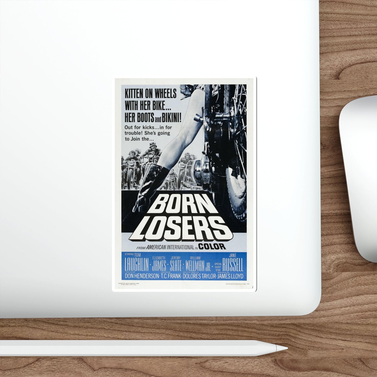 BORN LOSERS 1967 Movie Poster STICKER Vinyl Die-Cut Decal-The Sticker Space