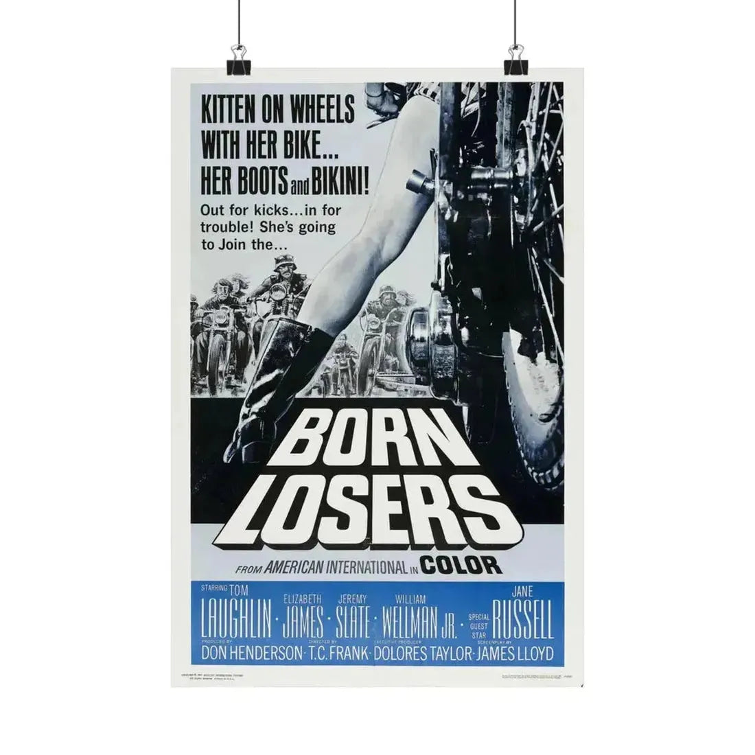 BORN LOSERS 1967 - Paper Movie Poster 12″ x 18″ Matte - The Sticker Space
