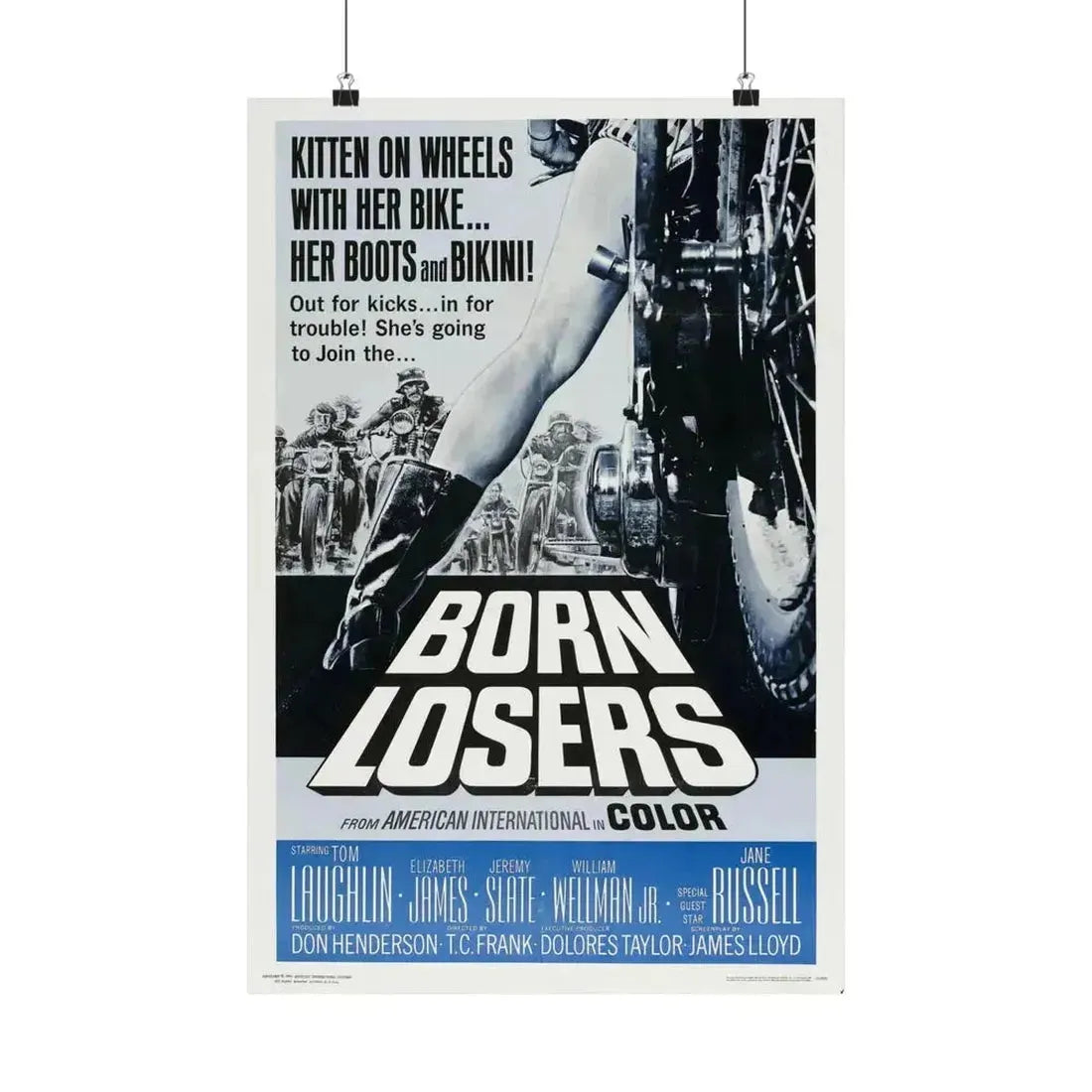 BORN LOSERS 1967 - Paper Movie Poster 16″ x 24″ Matte - The Sticker Space