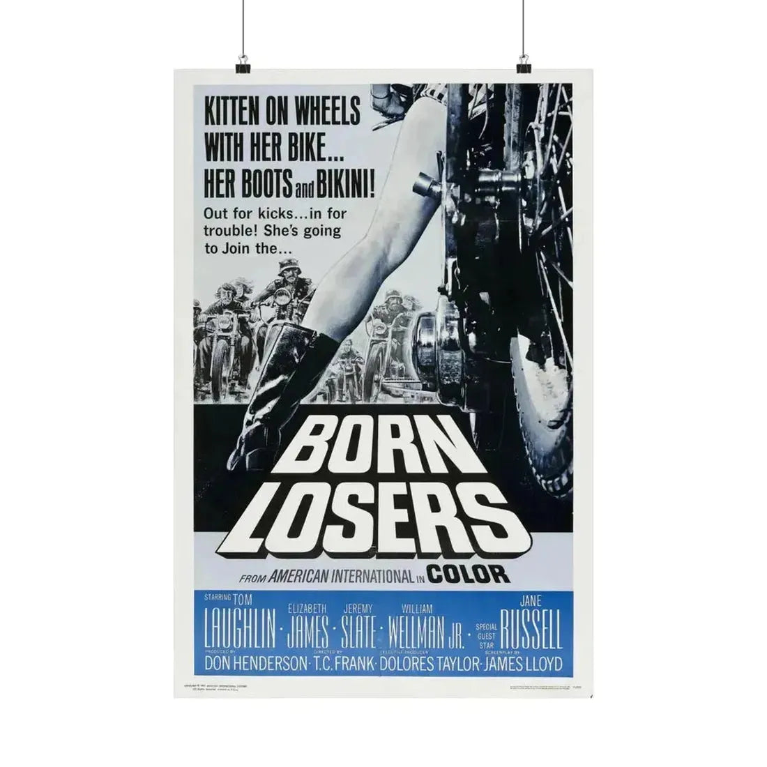 BORN LOSERS 1967 - Paper Movie Poster 20″ x 30″ Matte - The Sticker Space