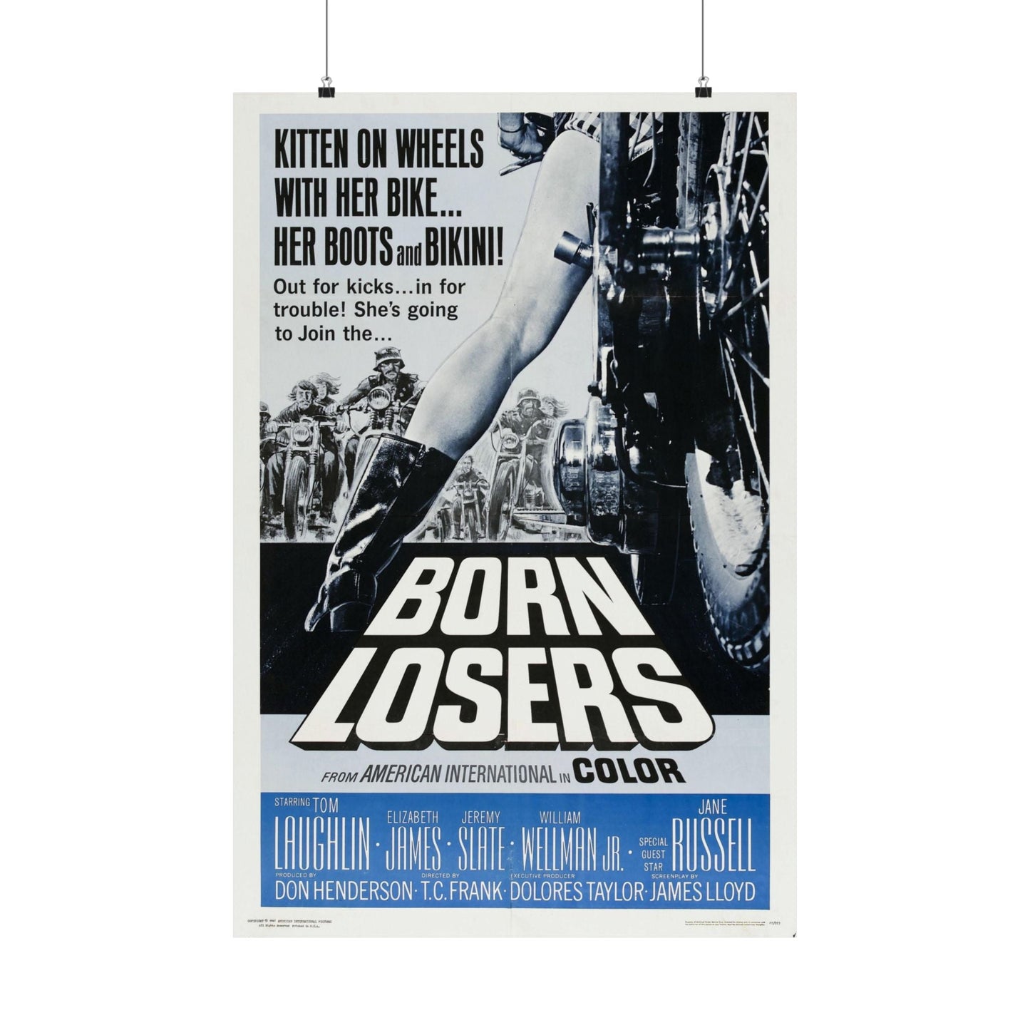 BORN LOSERS 1967 - Paper Movie Poster-24″ x 36″-The Sticker Space