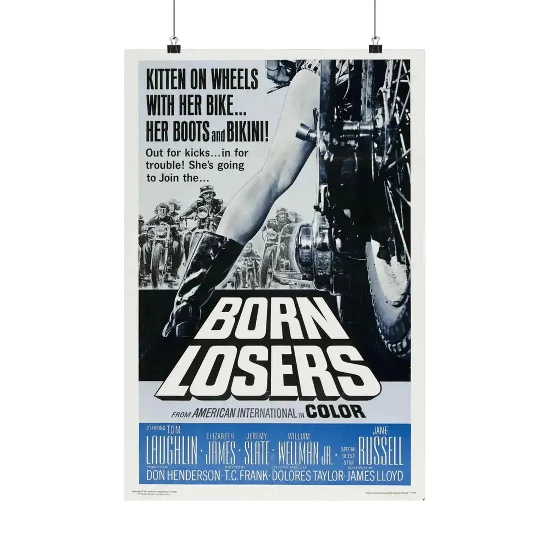 BORN LOSERS 1967 - Paper Movie Poster - The Sticker Space