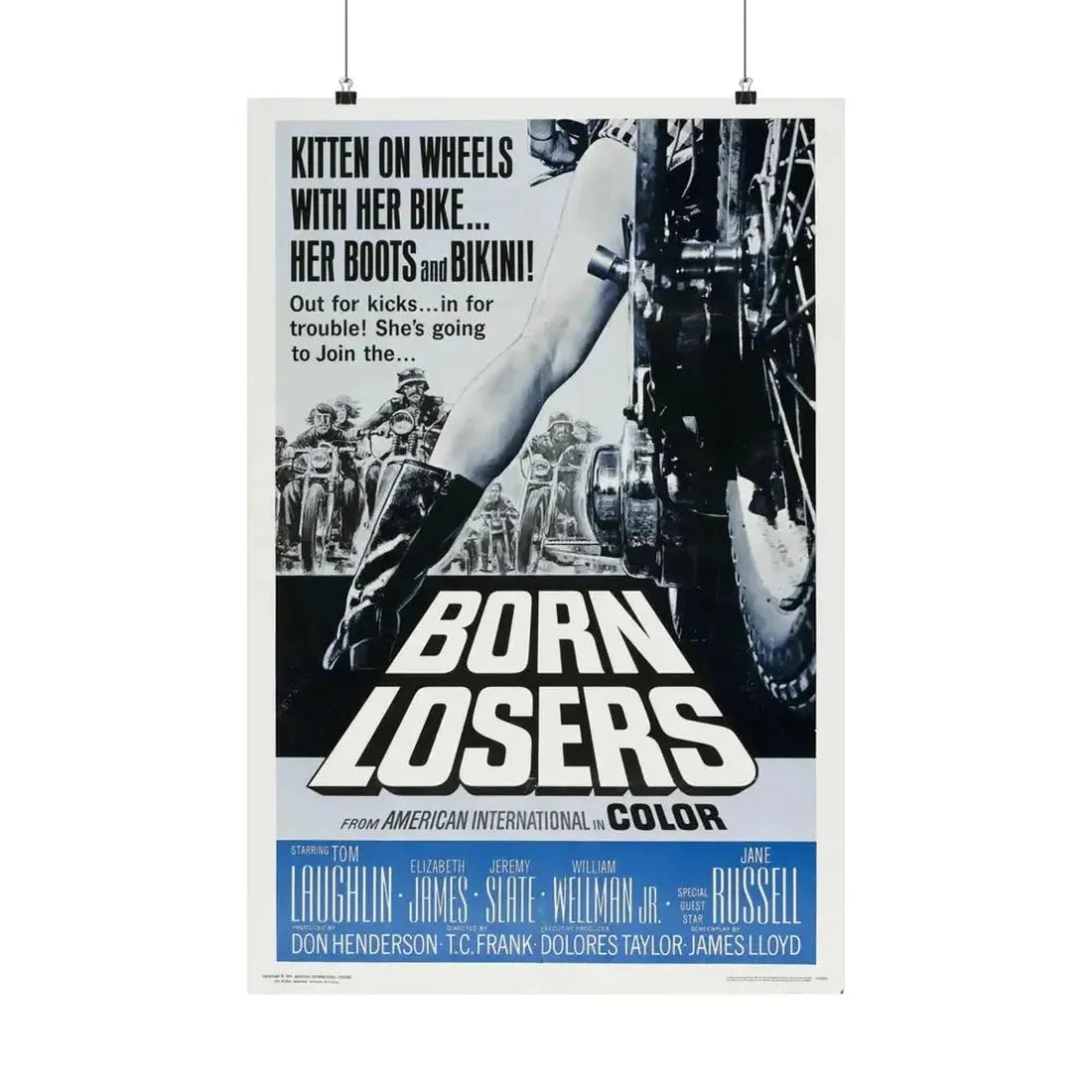 BORN LOSERS 1967 - Paper Movie Poster - The Sticker Space