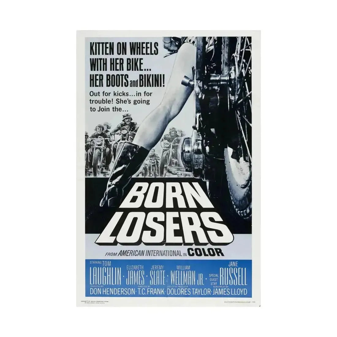 BORN LOSERS 1967 - Paper Movie Poster - The Sticker Space