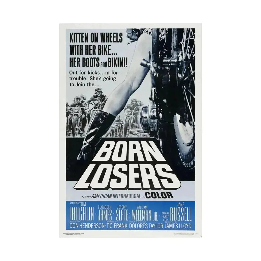 BORN LOSERS 1967 - Paper Movie Poster - The Sticker Space