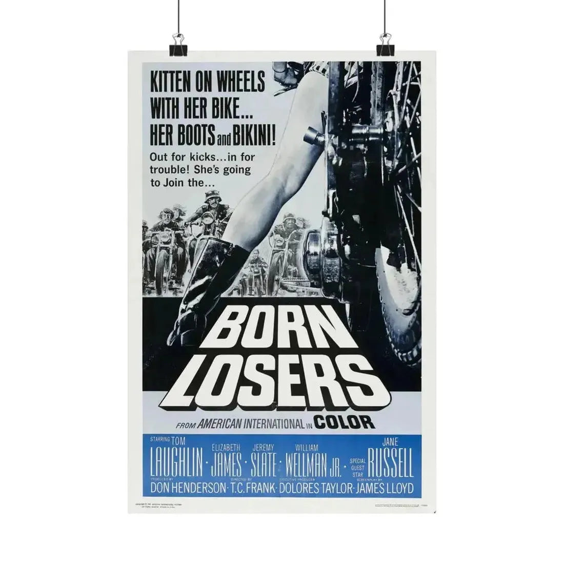 BORN LOSERS 1967 - Paper Movie Poster - The Sticker Space