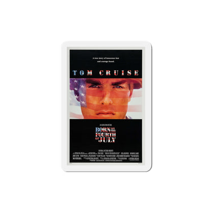 Born on the Fourth of July 1989 Movie Poster Die-Cut Magnet-3" x 3"-The Sticker Space