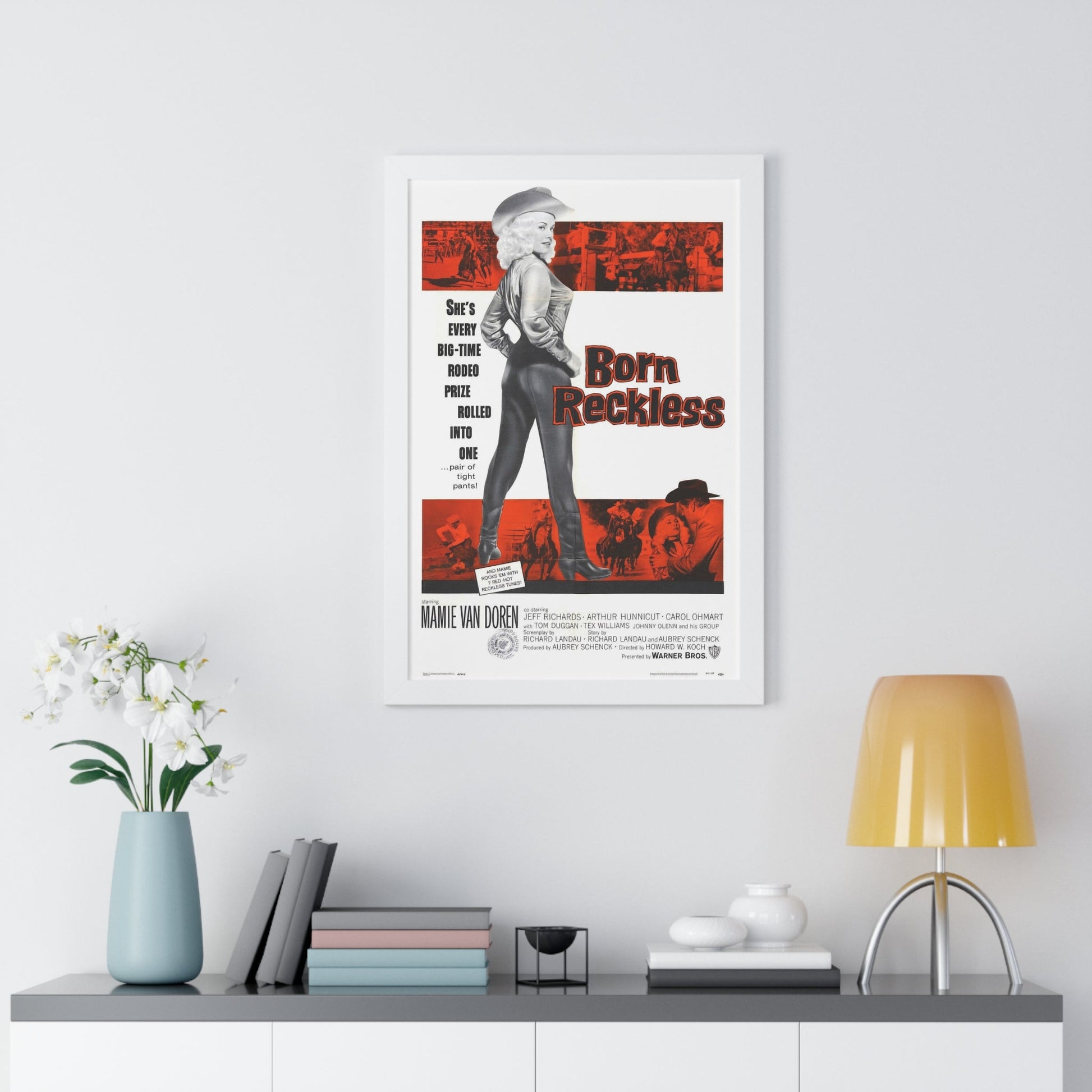 BORN RECKLESS 1958 - Framed Movie Poster-The Sticker Space