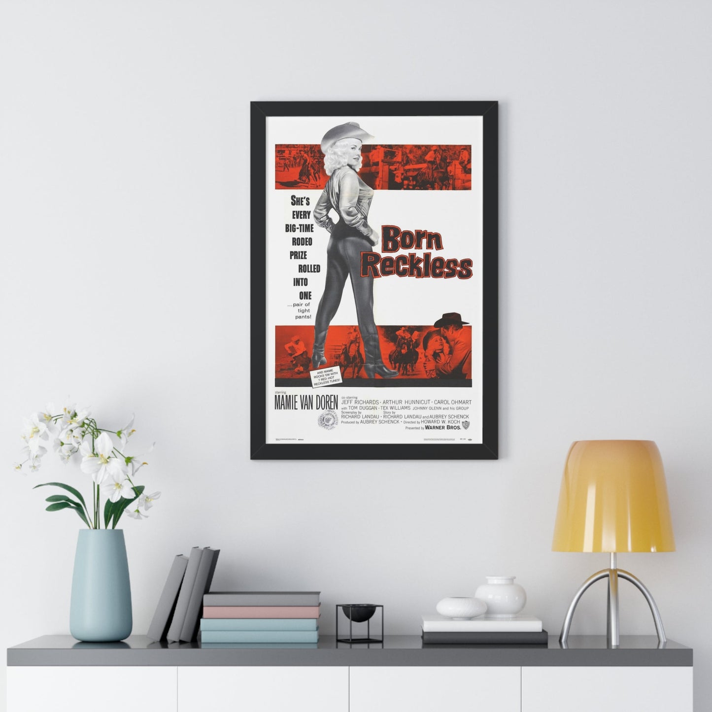 BORN RECKLESS 1958 - Framed Movie Poster-The Sticker Space