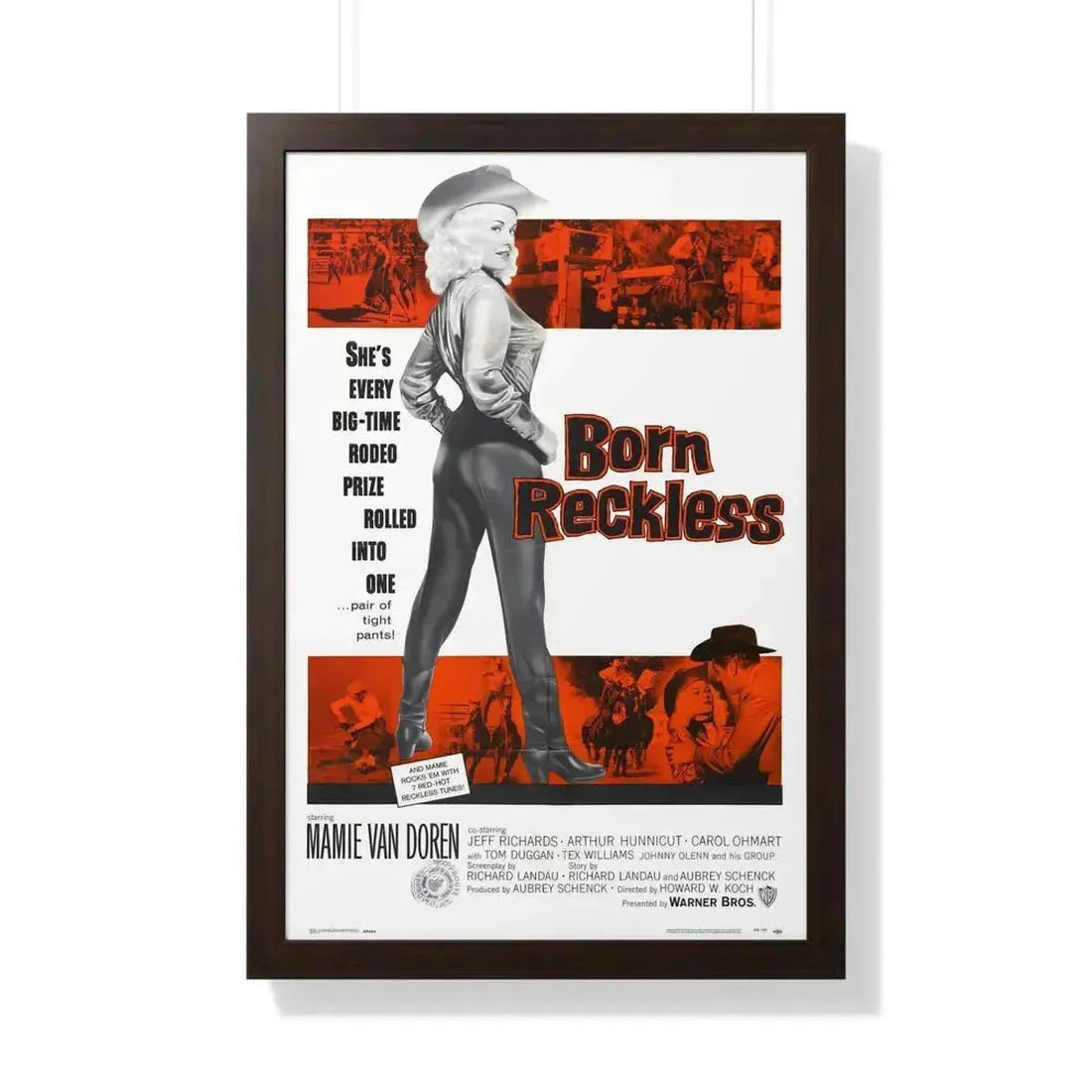 BORN RECKLESS 1958 - Framed Movie Poster - The Sticker Space