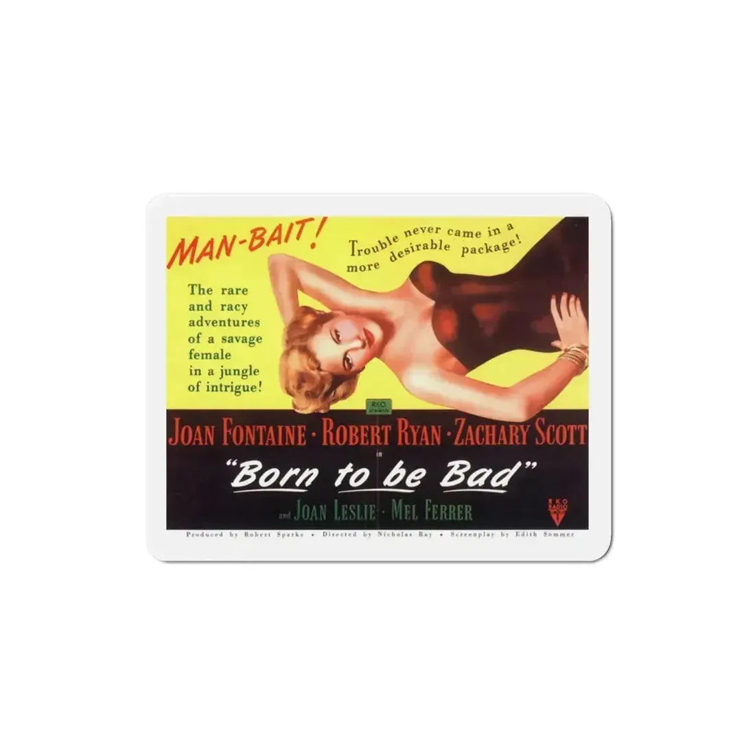 Born to Be Bad 1950 Movie Poster Refrigerator Magnet - The Sticker Space