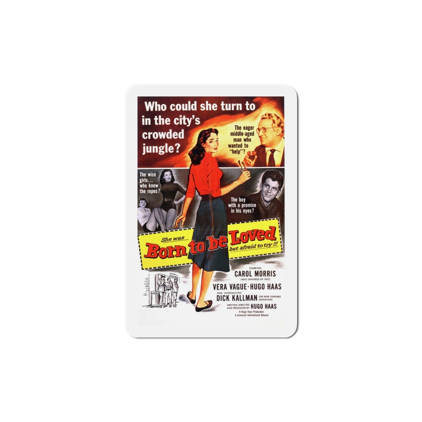 Born to Be Loved 1959 Movie Poster Die-Cut Magnet-6 Inch-The Sticker Space