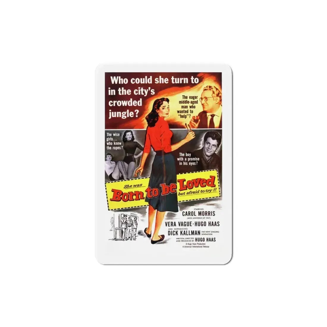 Born to Be Loved 1959 Movie Poster Refrigerator Magnet 4 Inch - The Sticker Space