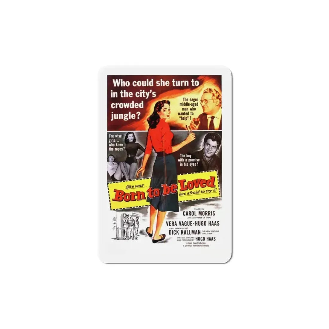 Born to Be Loved 1959 Movie Poster Refrigerator Magnet 6 Inch - The Sticker Space