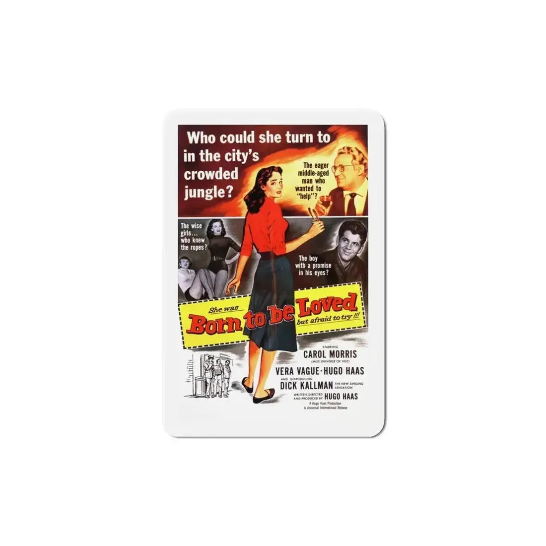 Born to Be Loved 1959 Movie Poster Refrigerator Magnet - The Sticker Space