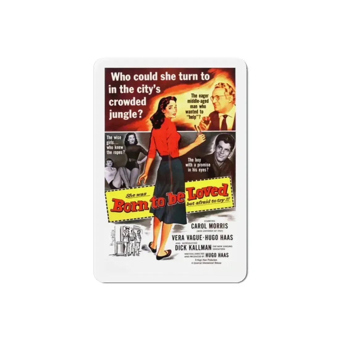 Born to Be Loved 1959 Movie Poster Refrigerator Magnet - The Sticker Space