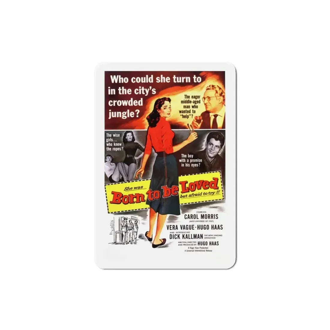 Born to Be Loved 1959 Movie Poster Refrigerator Magnet - The Sticker Space