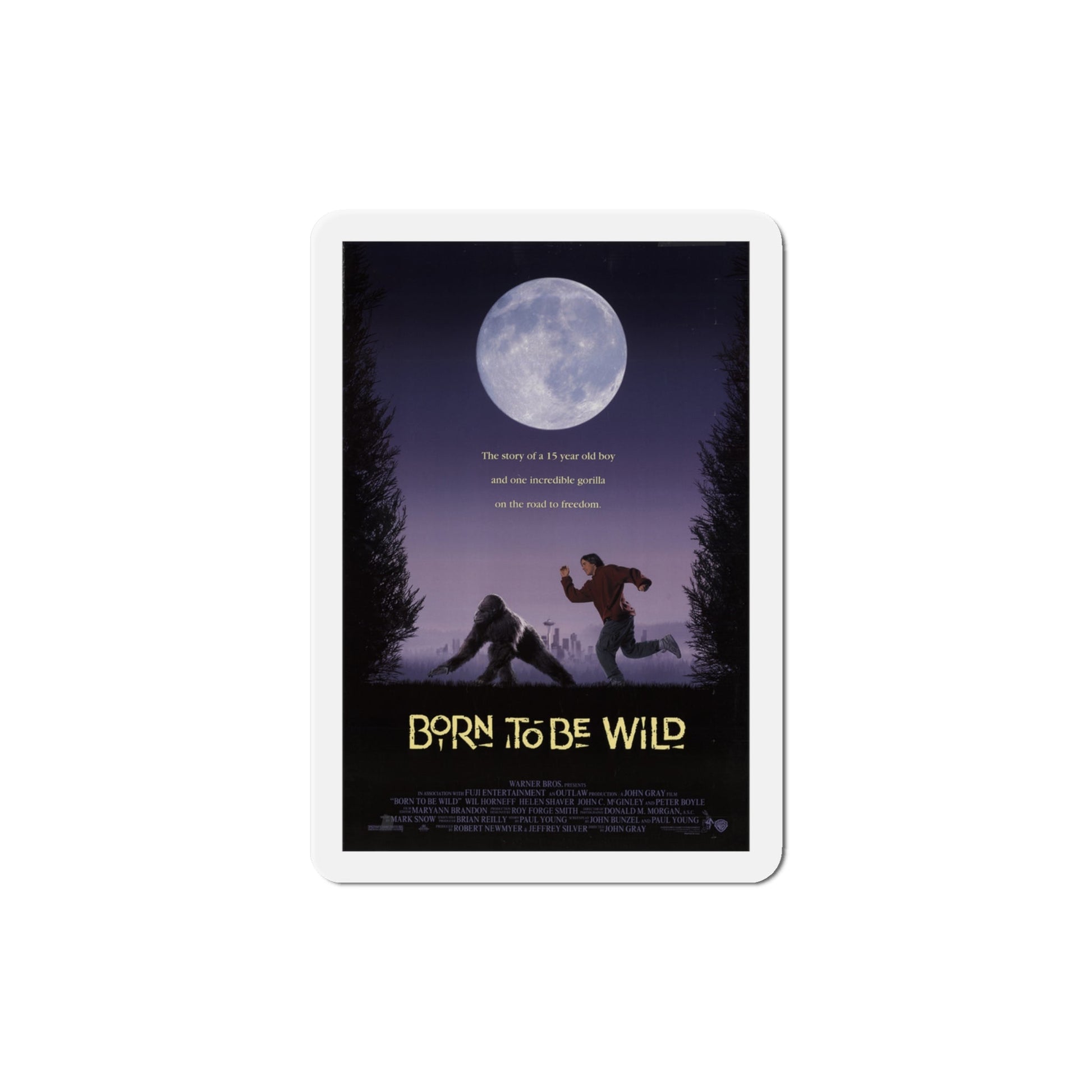 Born To Be Wild 1995 Movie Poster Die-Cut Magnet-4" x 4"-The Sticker Space