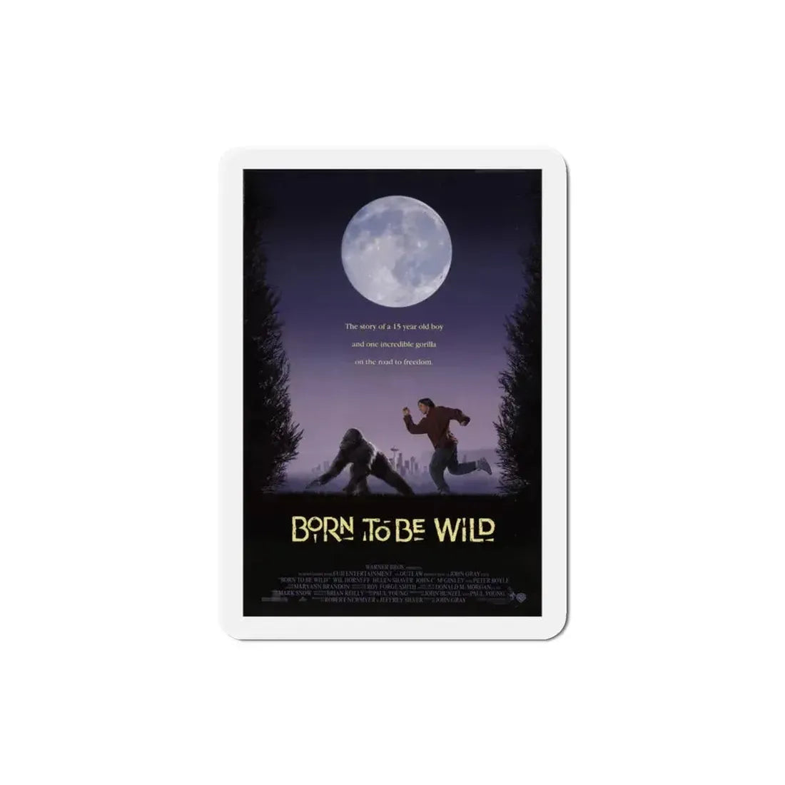 Born To Be Wild 1995 Movie Poster Refrigerator Magnet 3 Inch - The Sticker Space