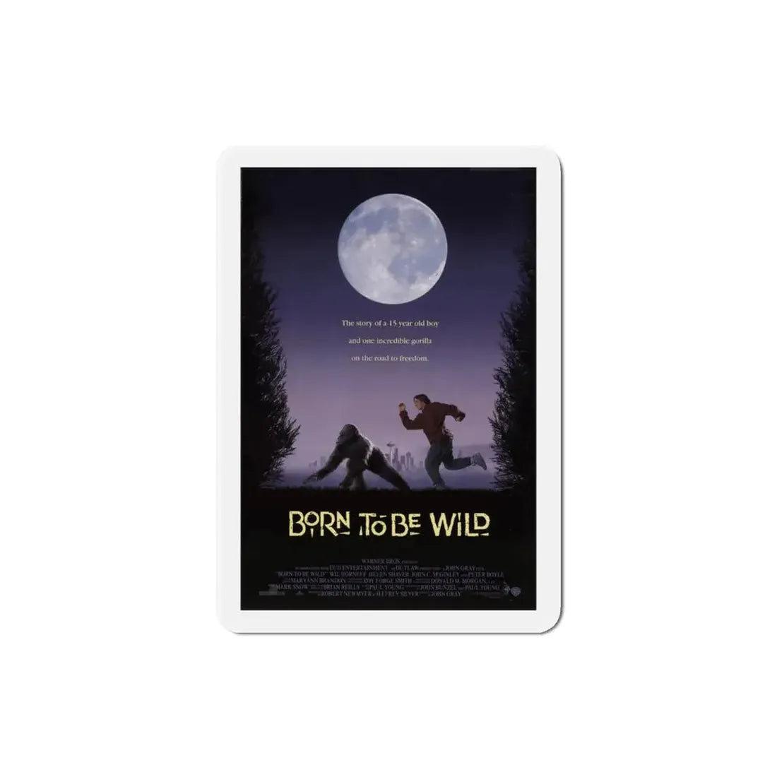 Born To Be Wild 1995 Movie Poster Refrigerator Magnet - The Sticker Space