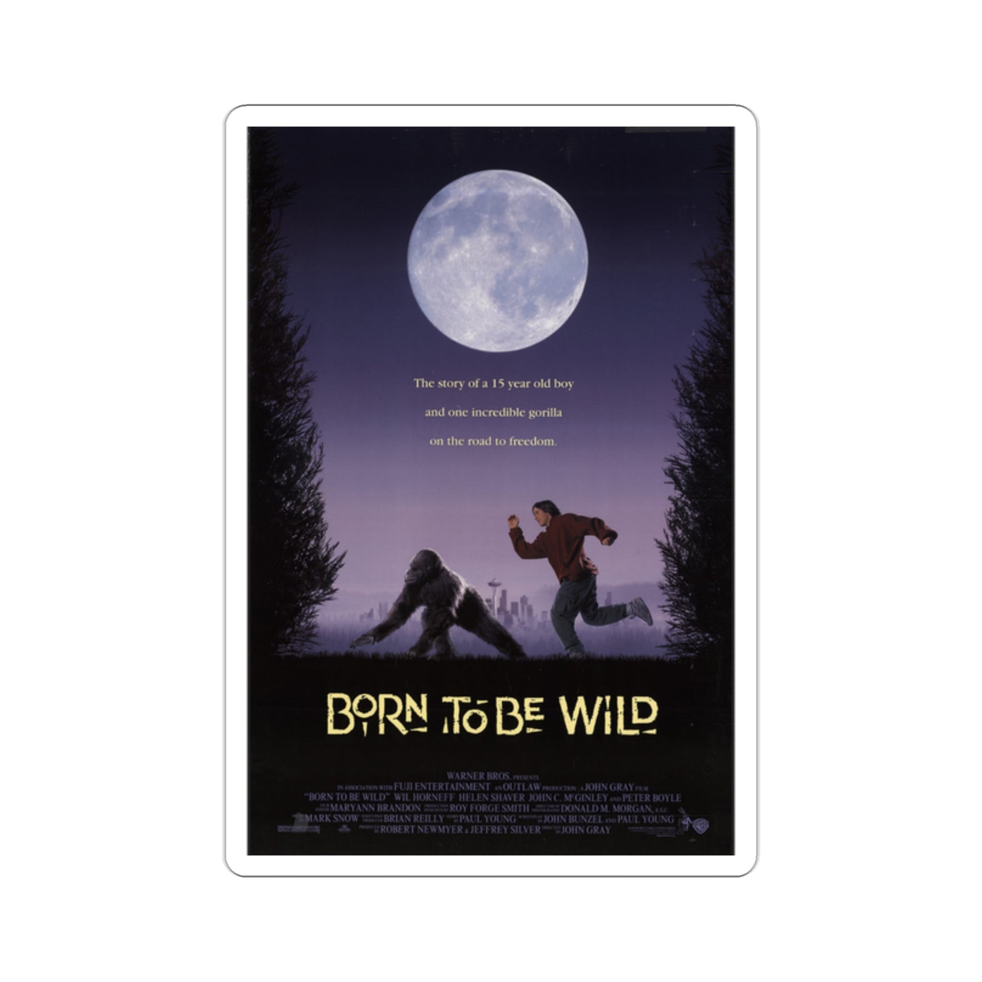 Born To Be Wild 1995 Movie Poster STICKER Vinyl Die-Cut Decal-2 Inch-The Sticker Space