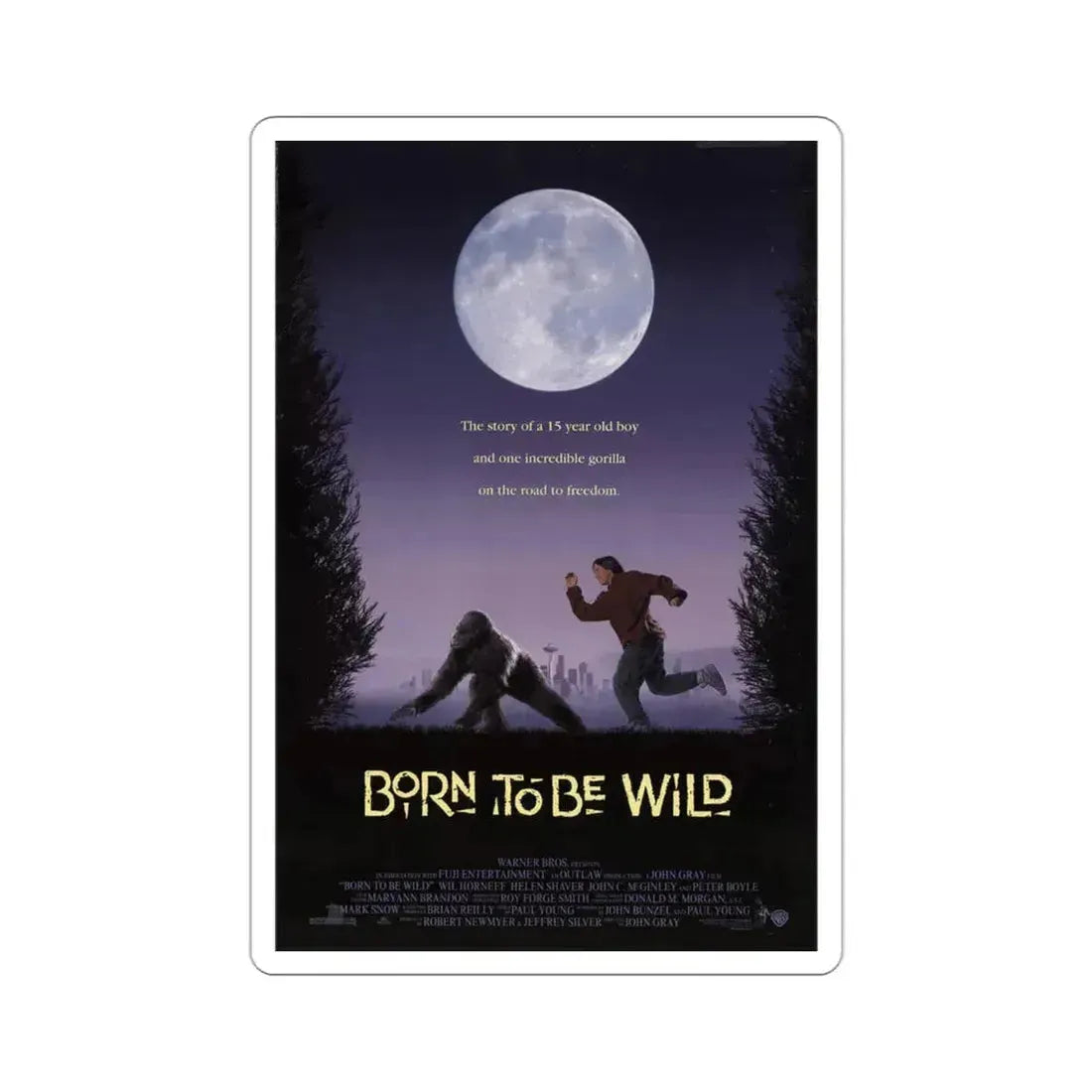 Born To Be Wild 1995 Movie Poster STICKER Vinyl Die-Cut Decal 3 Inch - The Sticker Space