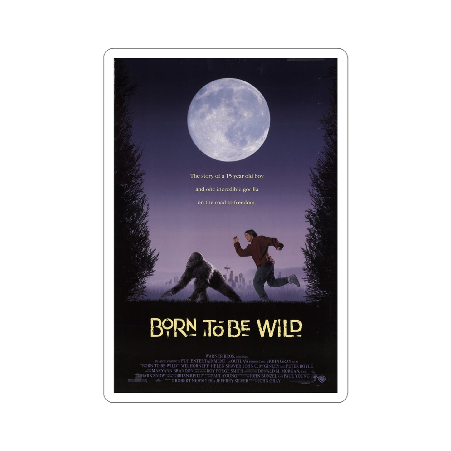 Born To Be Wild 1995 Movie Poster STICKER Vinyl Die-Cut Decal-4 Inch-The Sticker Space