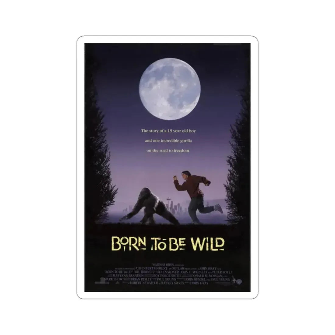 Born To Be Wild 1995 Movie Poster STICKER Vinyl Die-Cut Decal - The Sticker Space