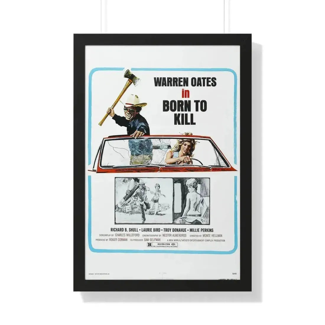 BORN TO KILL 1974 - Framed Movie Poster 20" x 30" Black - The Sticker Space