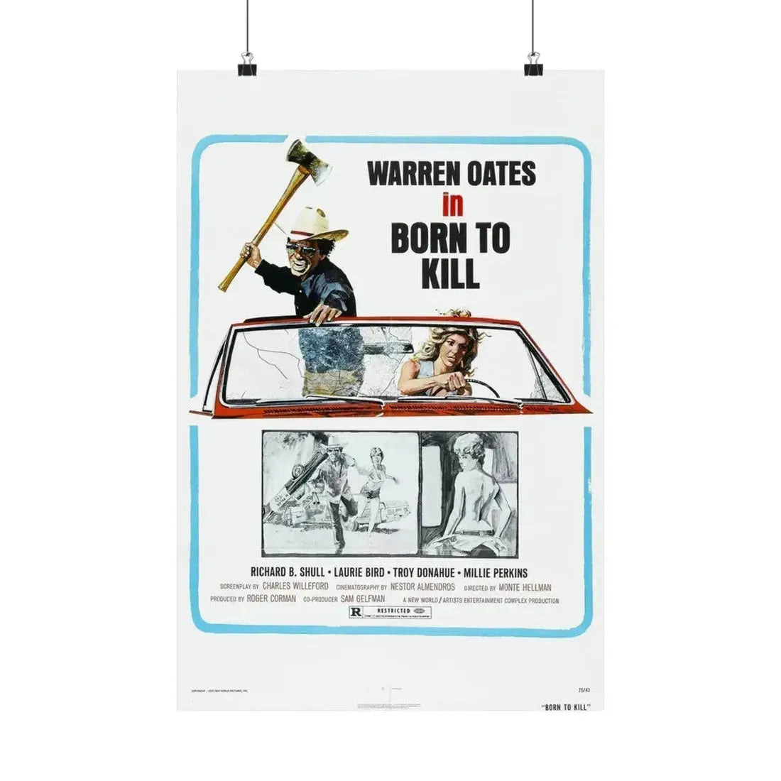 BORN TO KILL 1974 - Paper Movie Poster 16″ x 24″ Matte - The Sticker Space