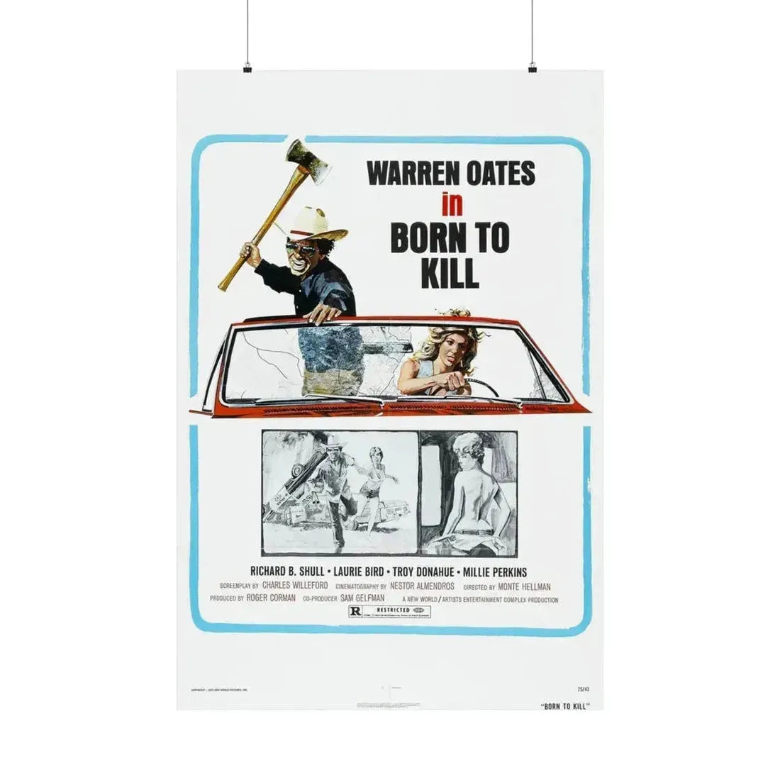 BORN TO KILL 1974 - Paper Movie Poster 36" x 54" Matte - The Sticker Space