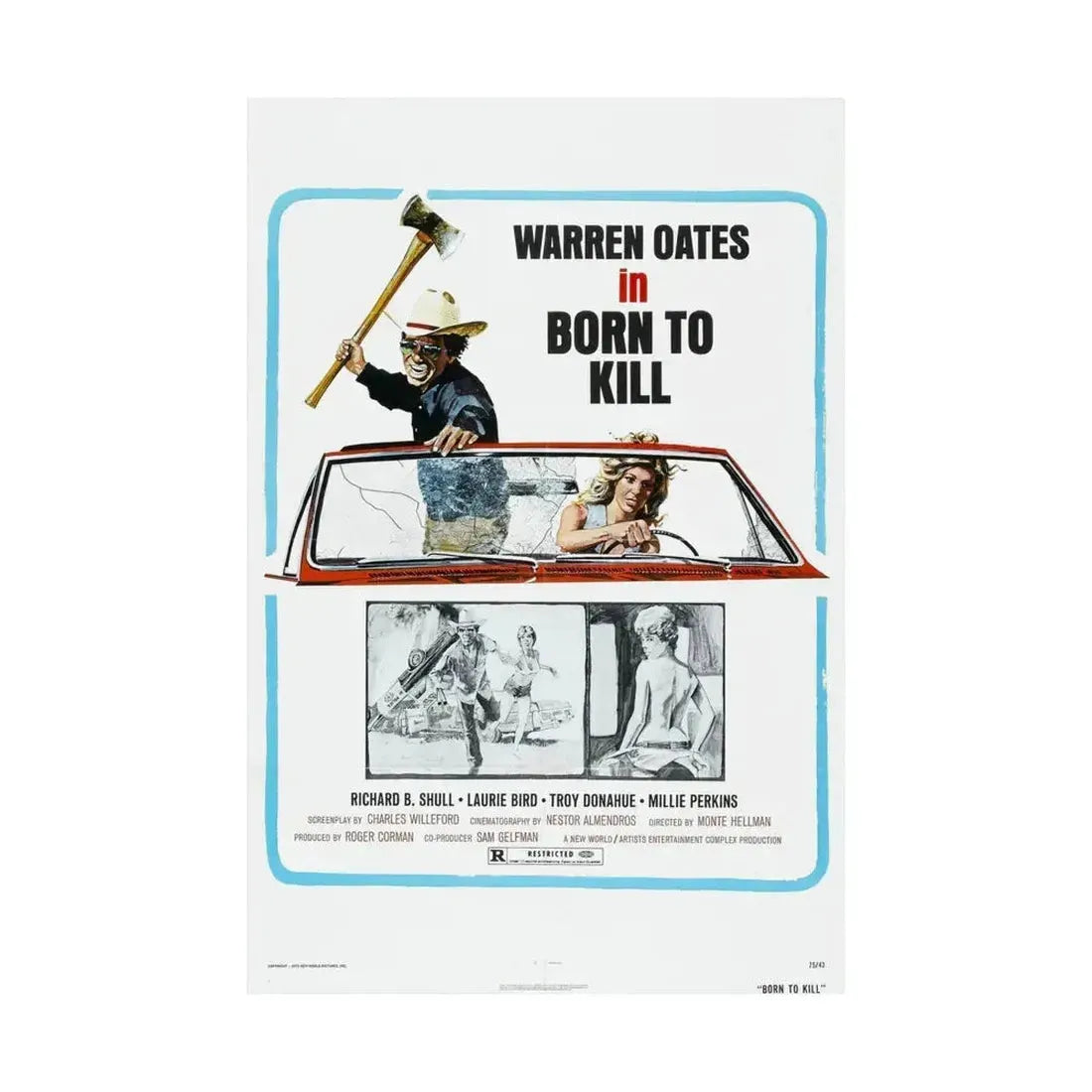 BORN TO KILL 1974 - Paper Movie Poster - The Sticker Space
