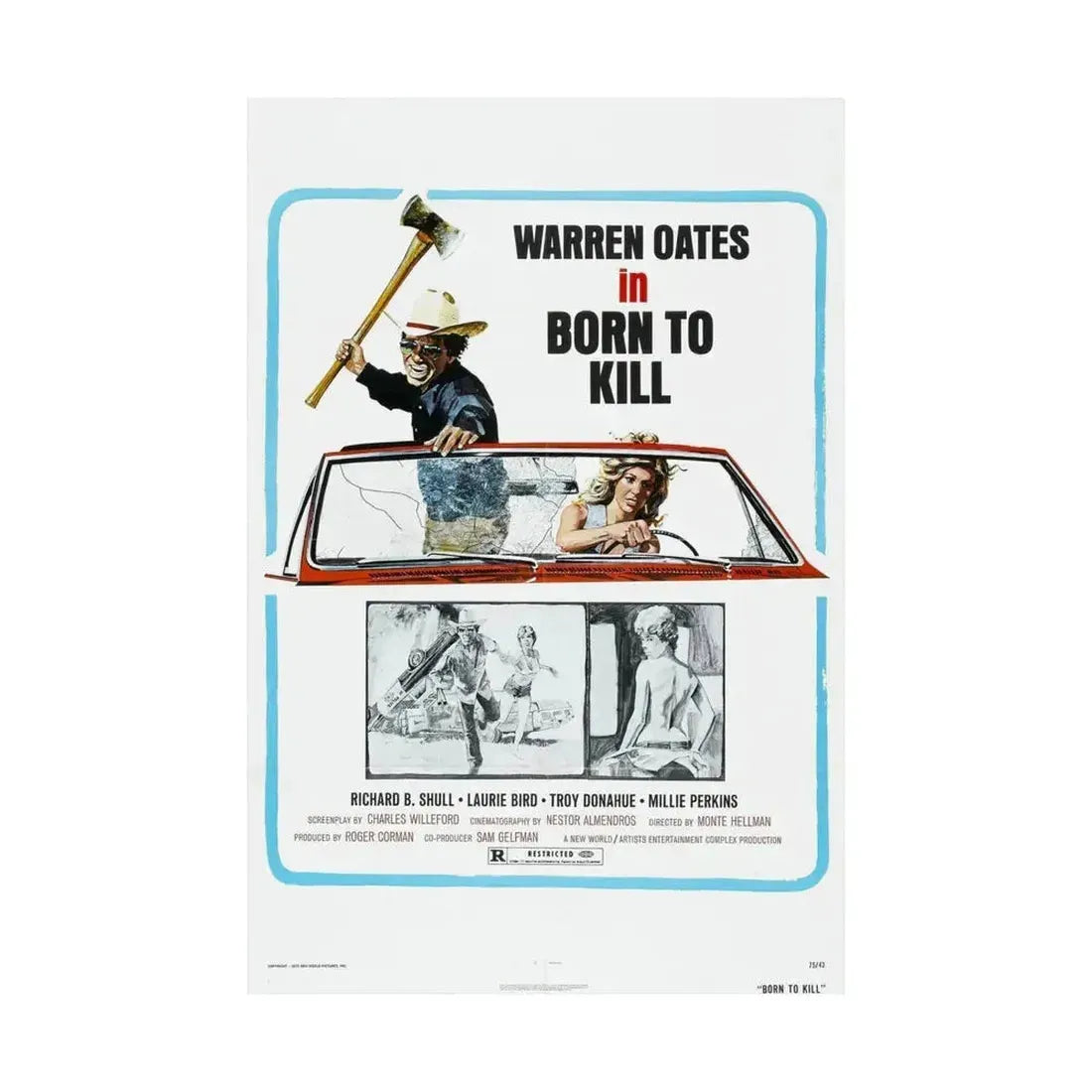 BORN TO KILL 1974 - Paper Movie Poster - The Sticker Space