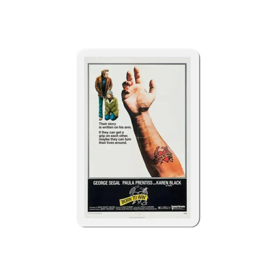 Born to Win 1971 Movie Poster Refrigerator Magnet 2 Inch - The Sticker Space