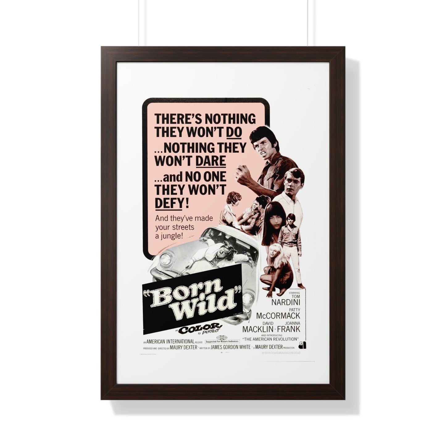 BORN WILD 1968 - Framed Movie Poster-20" x 30"-The Sticker Space