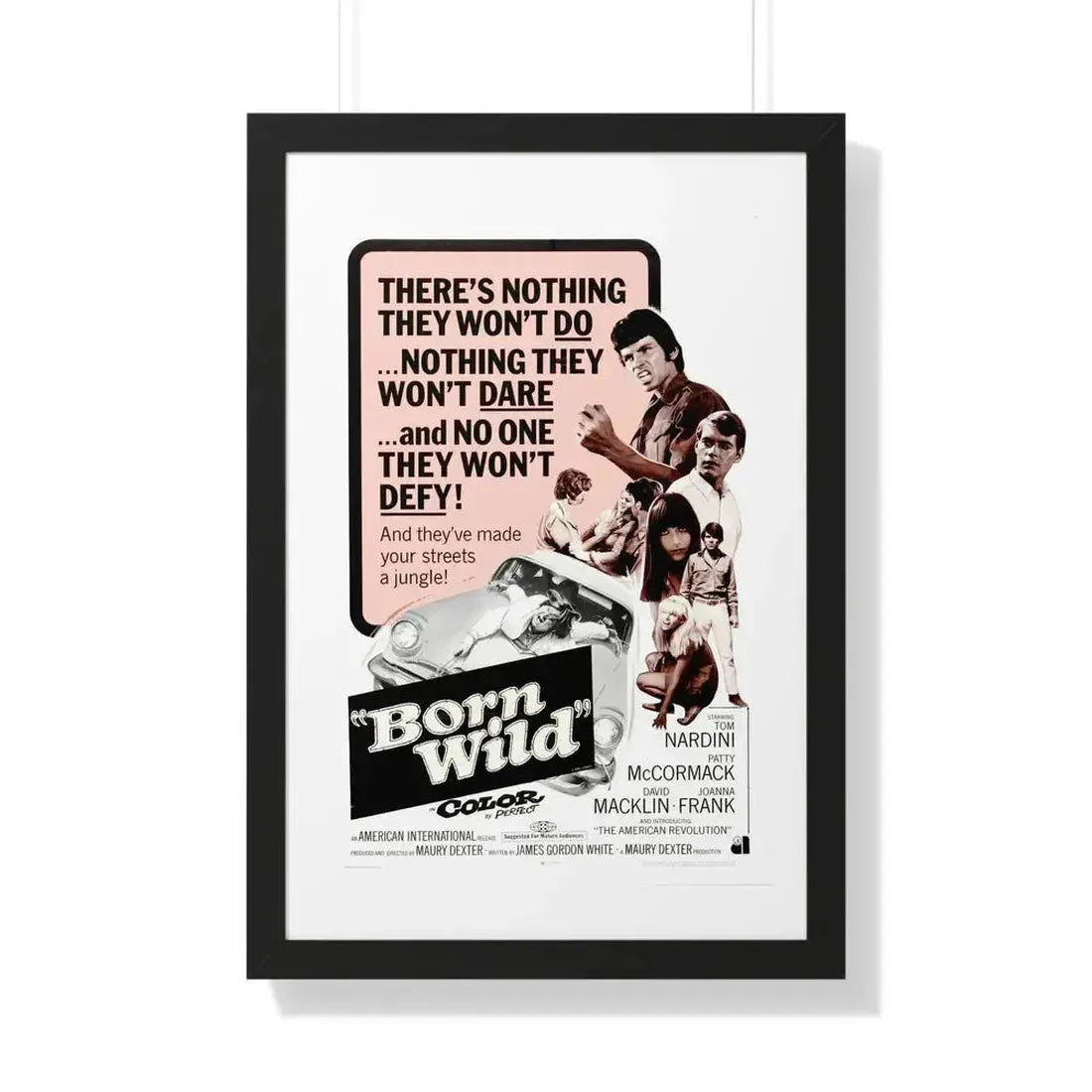 BORN WILD 1968 - Framed Movie Poster - The Sticker Space
