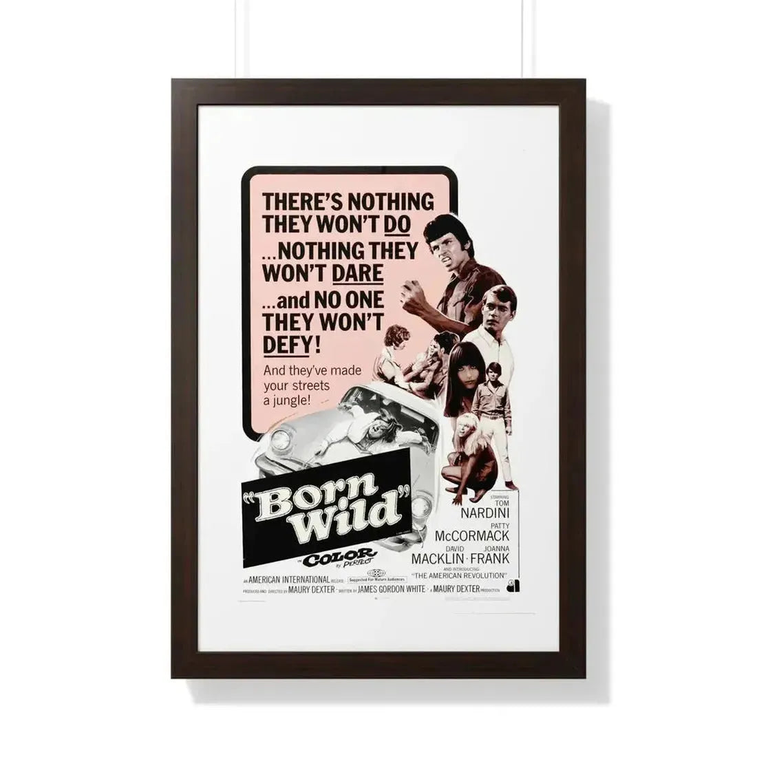 BORN WILD 1968 - Framed Movie Poster - The Sticker Space