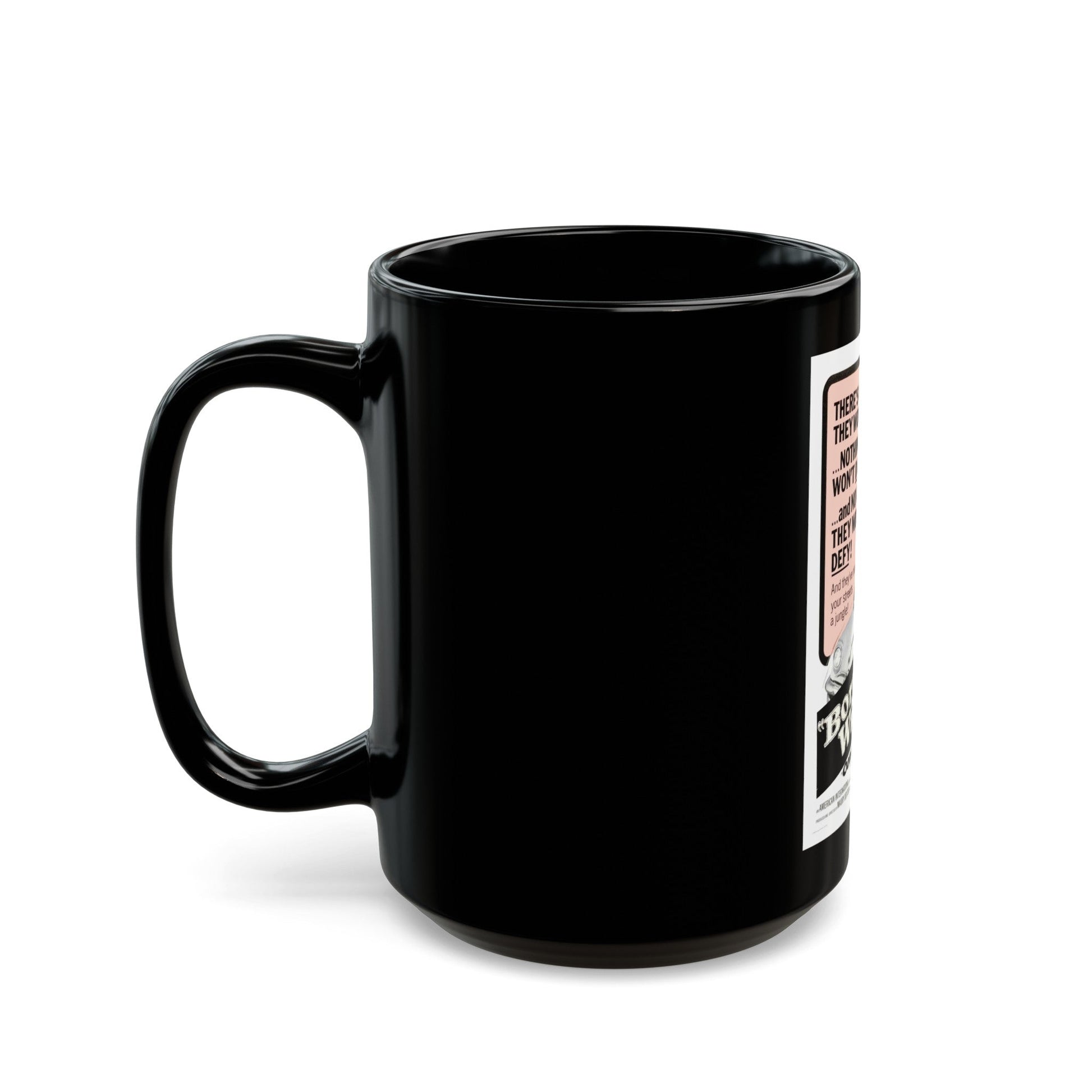 BORN WILD 1968 Movie Poster - Black Coffee Mug-The Sticker Space