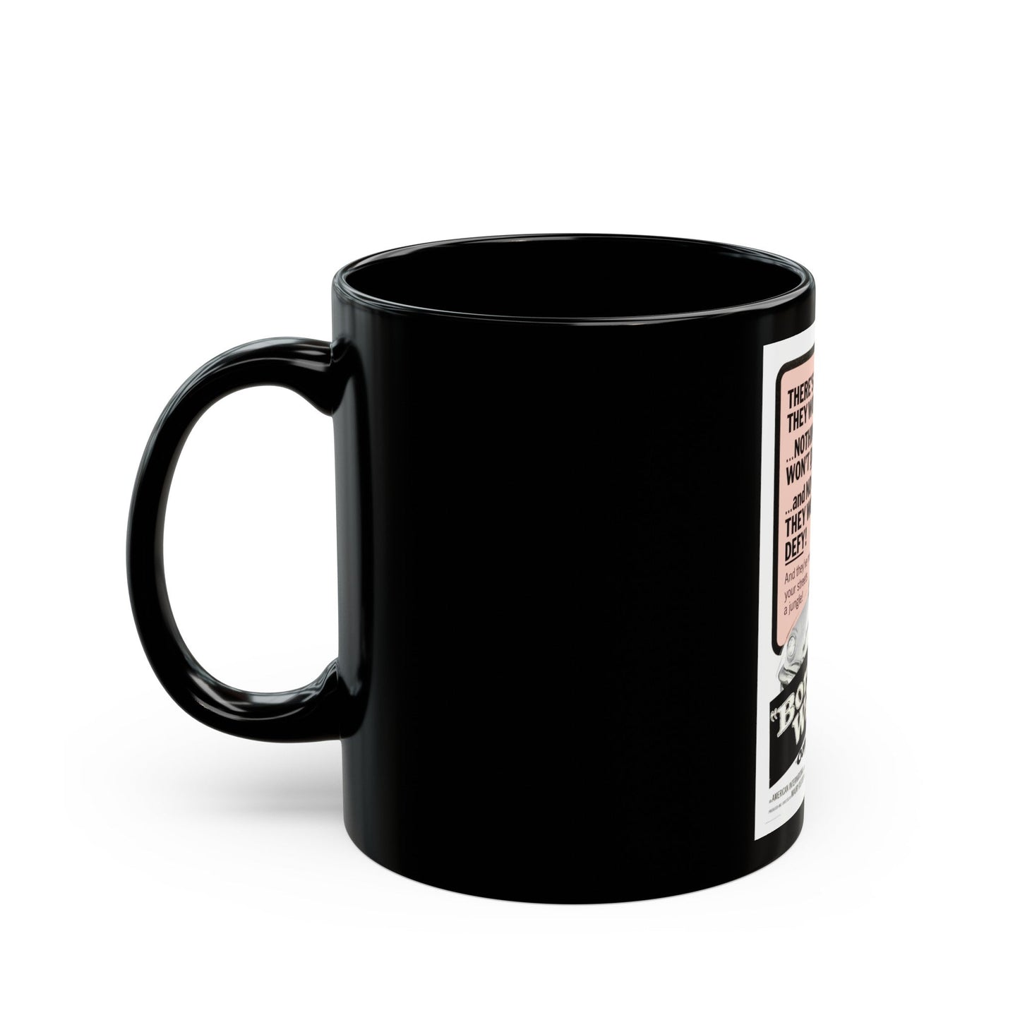 BORN WILD 1968 Movie Poster - Black Coffee Mug-The Sticker Space