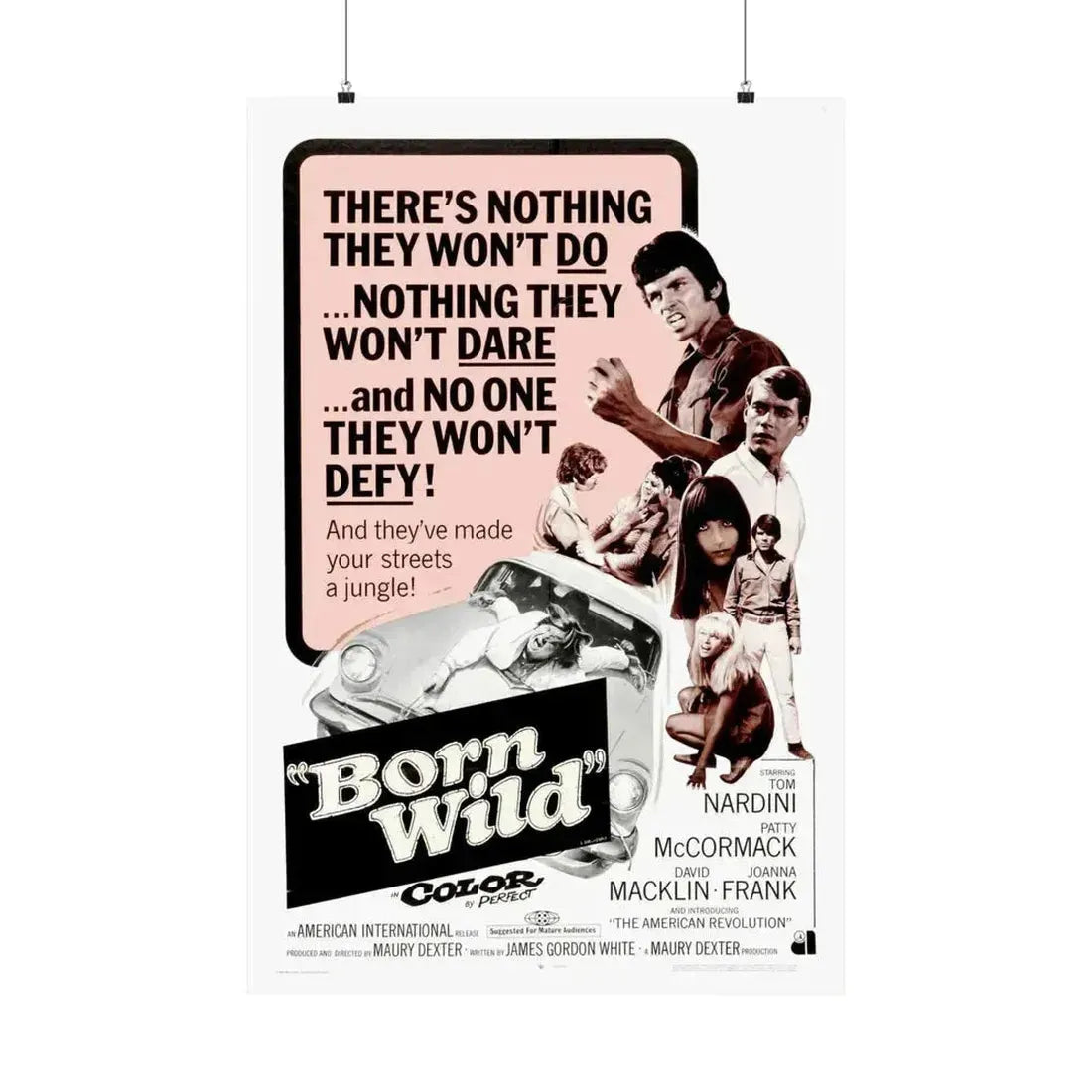 BORN WILD 1968 - Paper Movie Poster 24″ x 36″ Matte - The Sticker Space