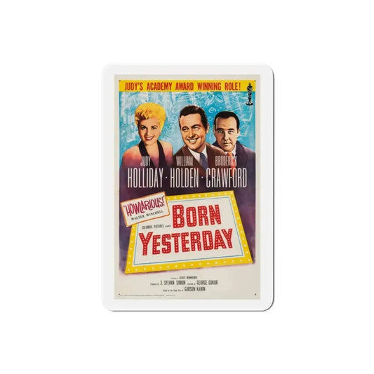 Born Yesterday 1950 Movie Poster Refrigerator Magnet 2 Inch - The Sticker Space